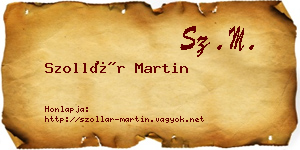 Szollár Martin névjegykártya